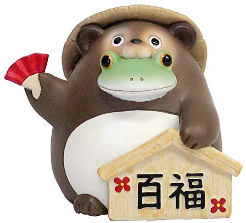 Amazon.co.jp: ダイカイ コポー 百福タヌキのカエル 72979 6.5×4.5×5.5cm